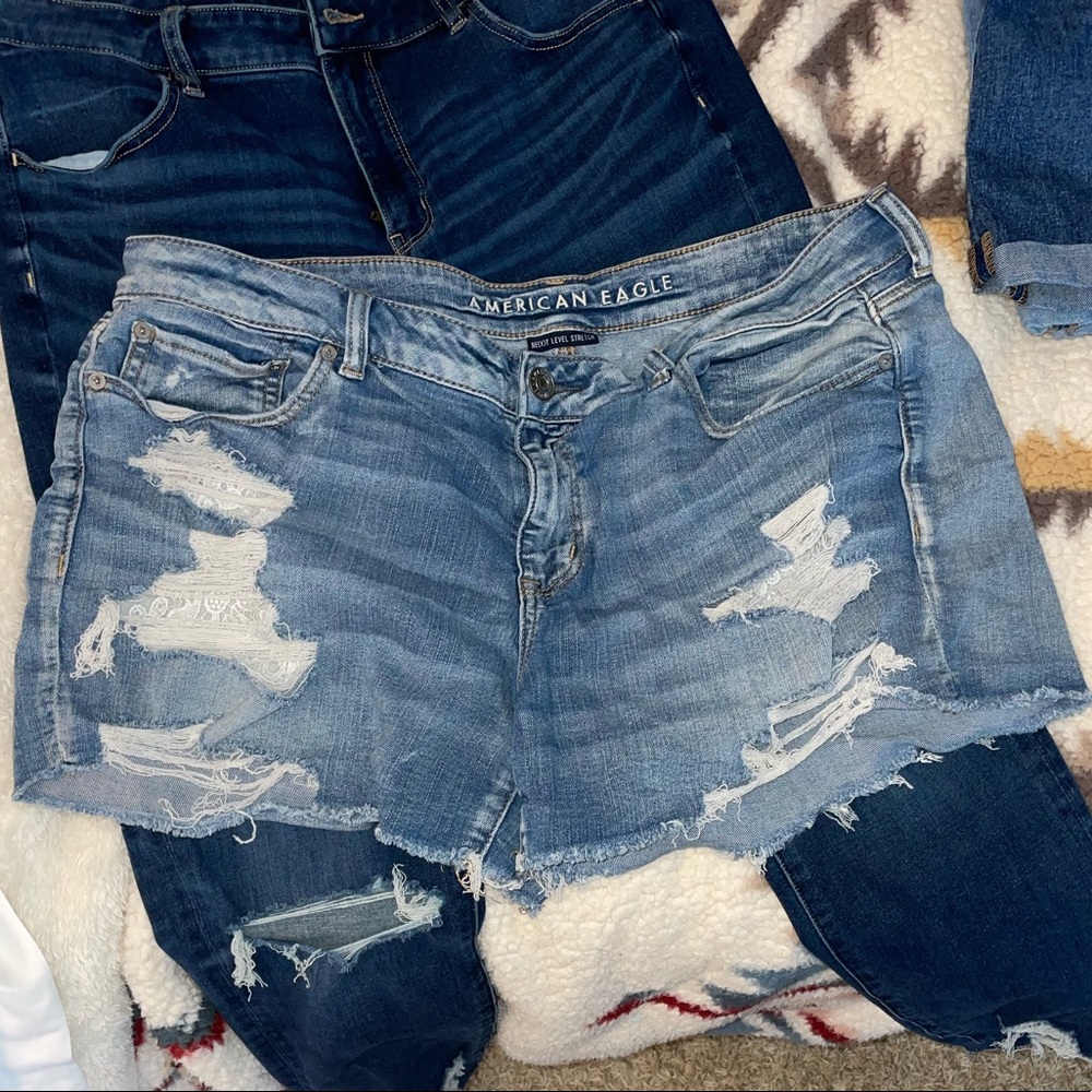 Ripped Jean shorts from AE size 16